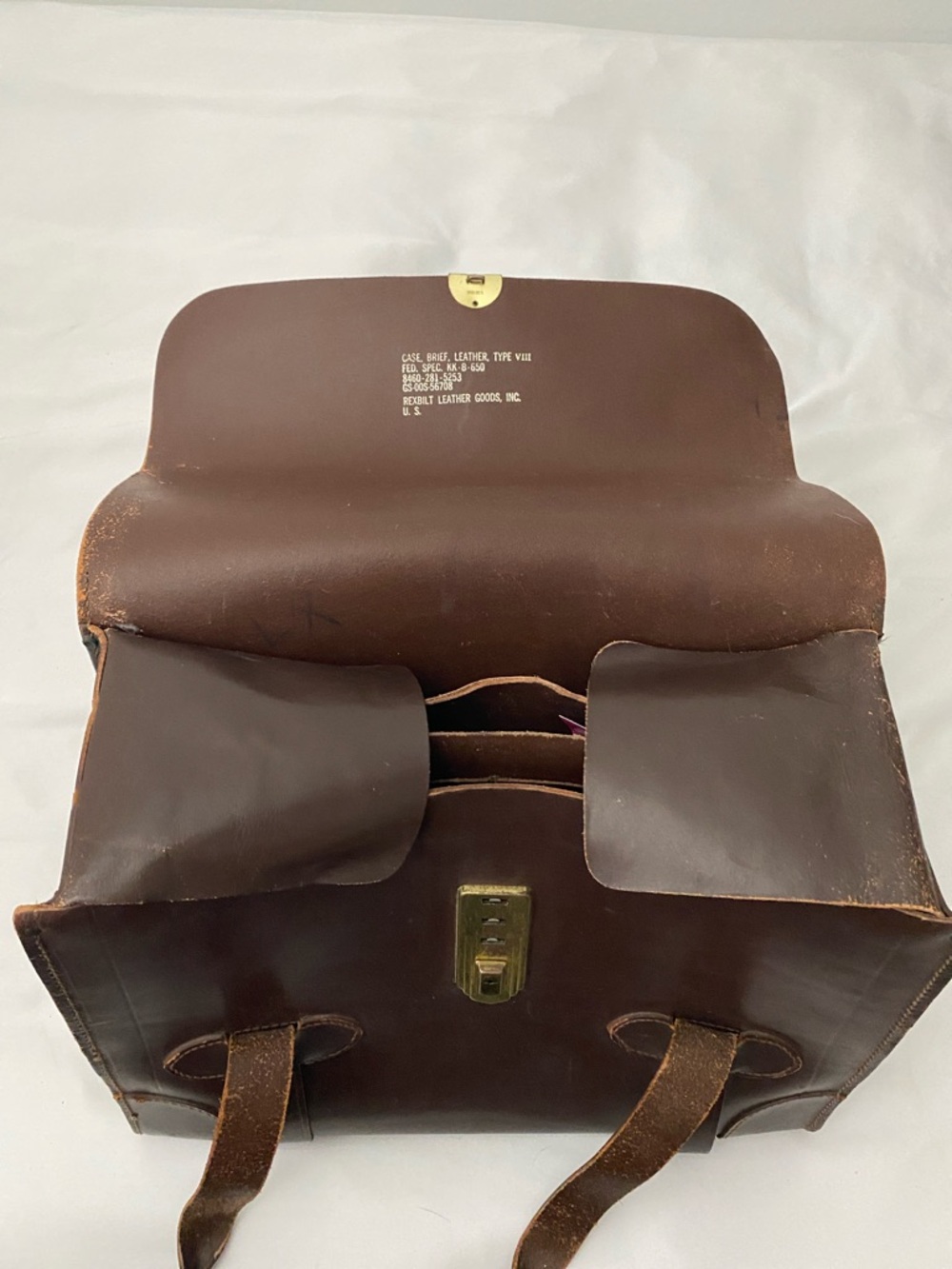 Vintage US Government Pilot Briefcase Leather Type VIII - Picture 12 of 15